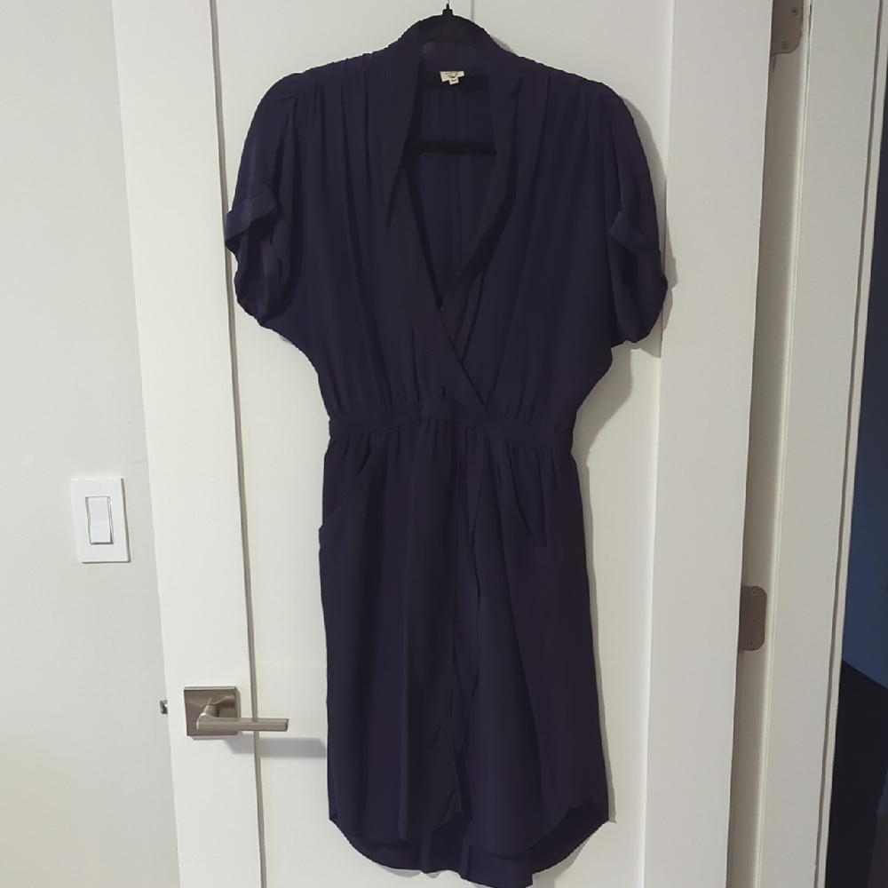 Wilfred 100% Silk Faux Wrap Dress
